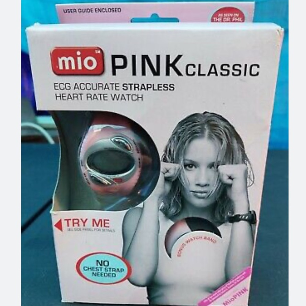 MIO Pink ECG Accurate Strapless Heart Rate Watch Monitor